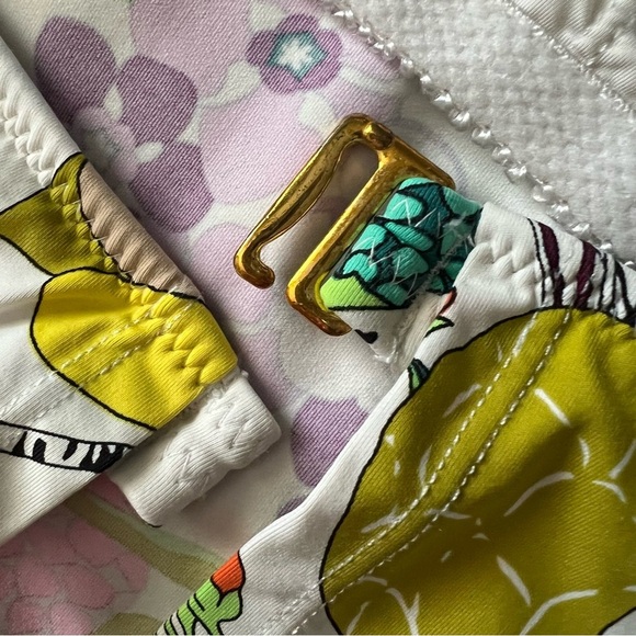 Trina Turk Key West Botanical Hankerchief Scarf Tankini Top & Shirred Bottom 6 - Picture 7 of 16